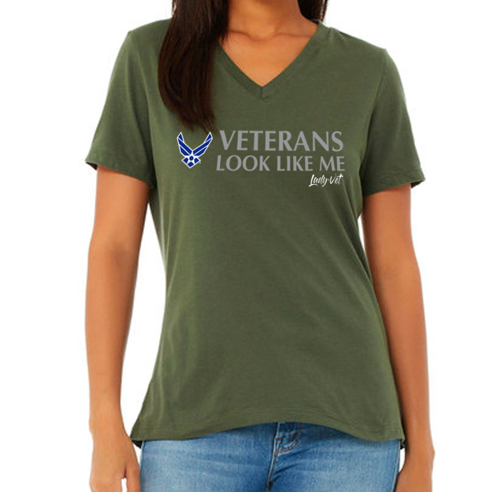 Air Force Vet Looks Like Me V-Neck T-Shirt