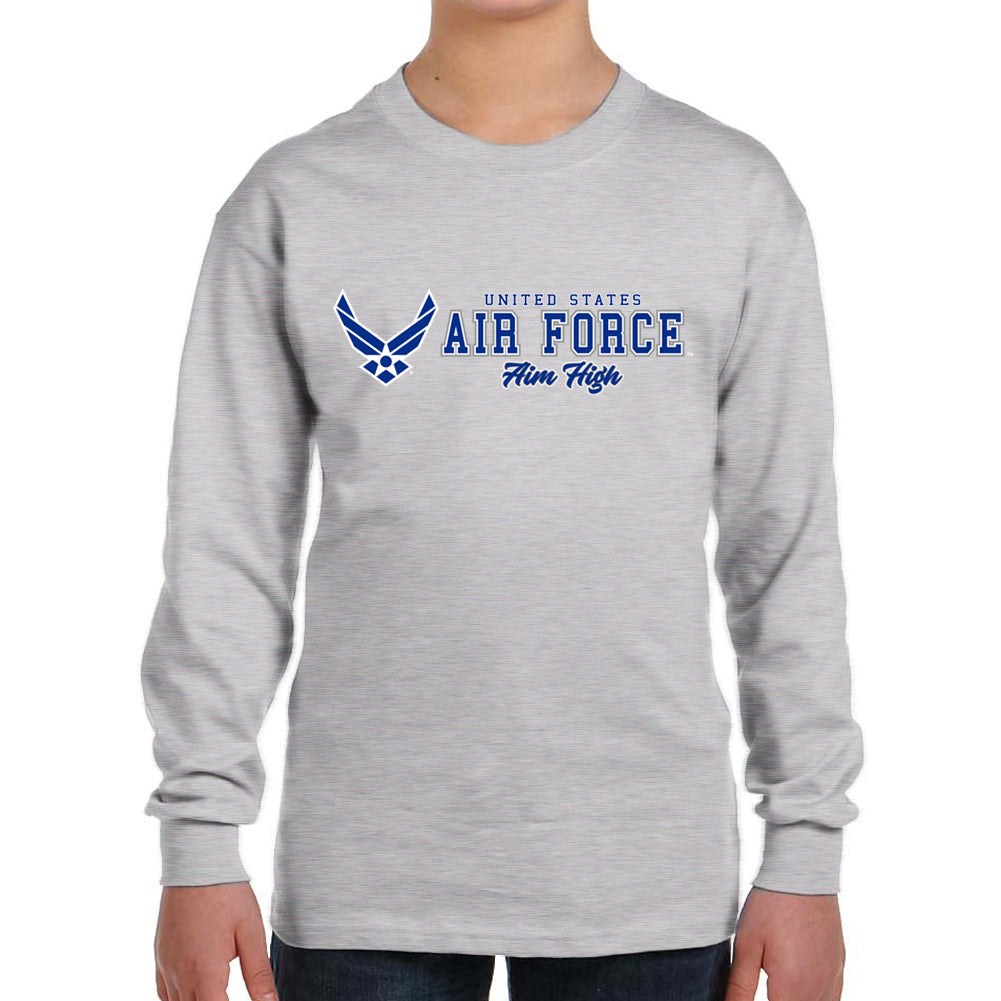 Air Force Youth Aim High Chest Print Long Sleeve