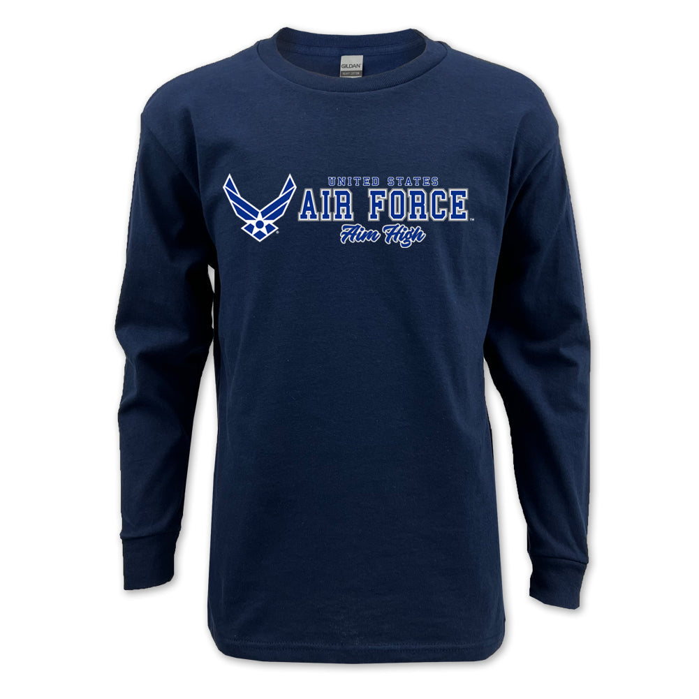 Air Force Youth Aim High Chest Print Long Sleeve