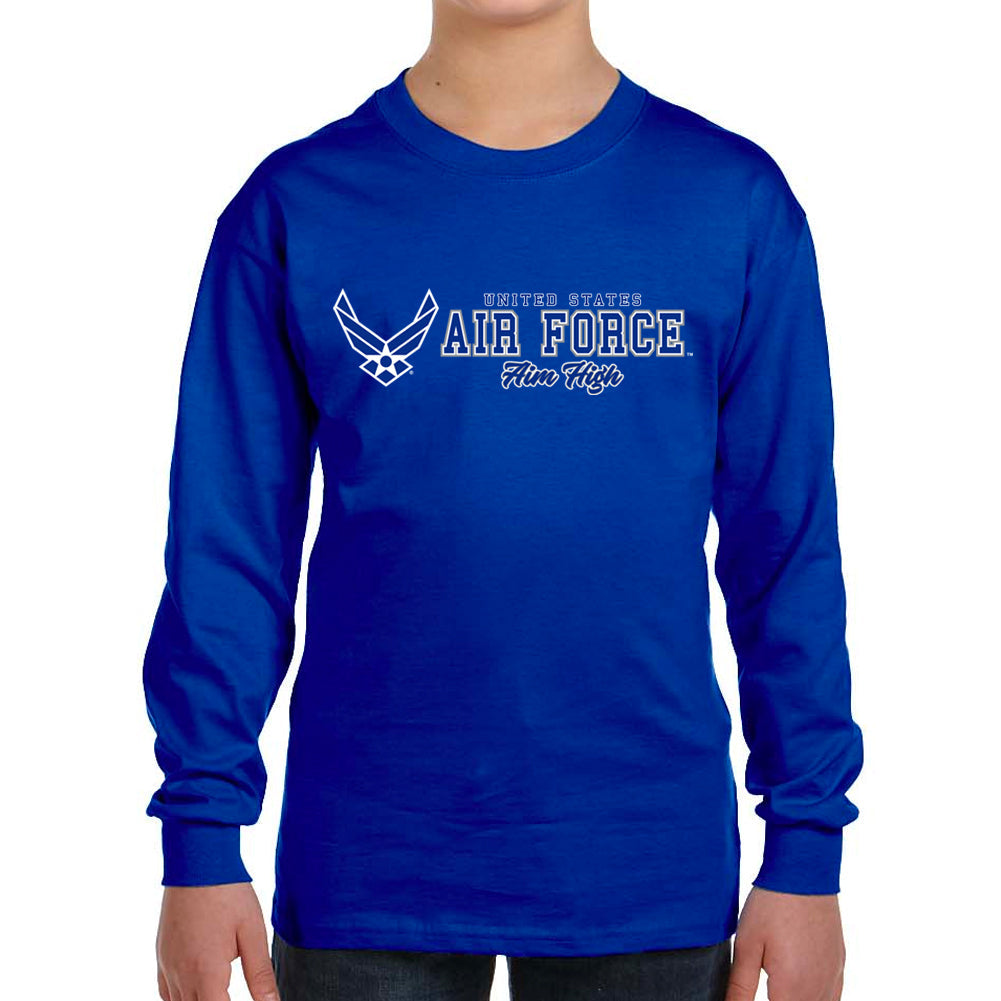 Air Force Youth Aim High Chest Print Long Sleeve