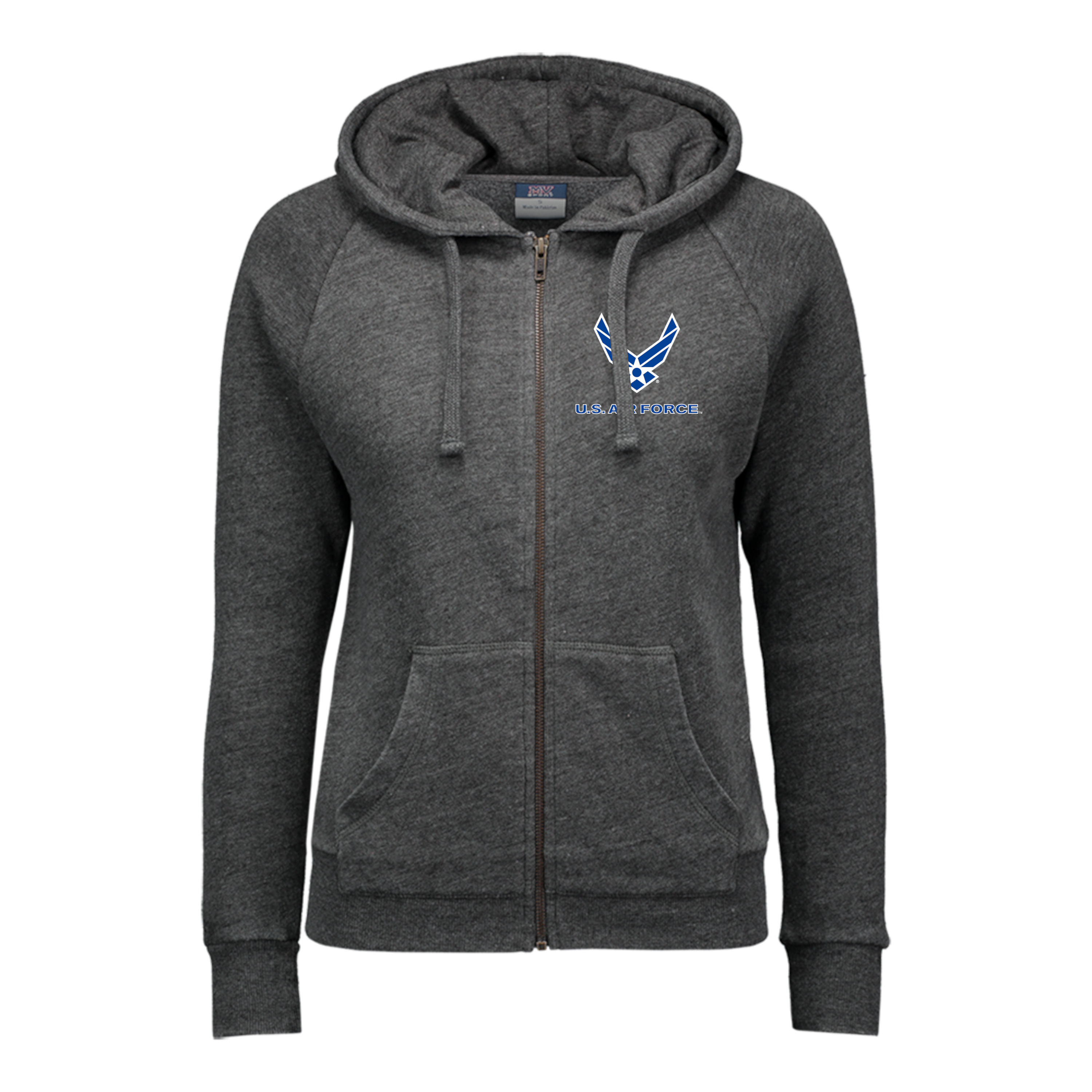 Air Force Wings Ladies Angel Fleece Full Zip Hoodie