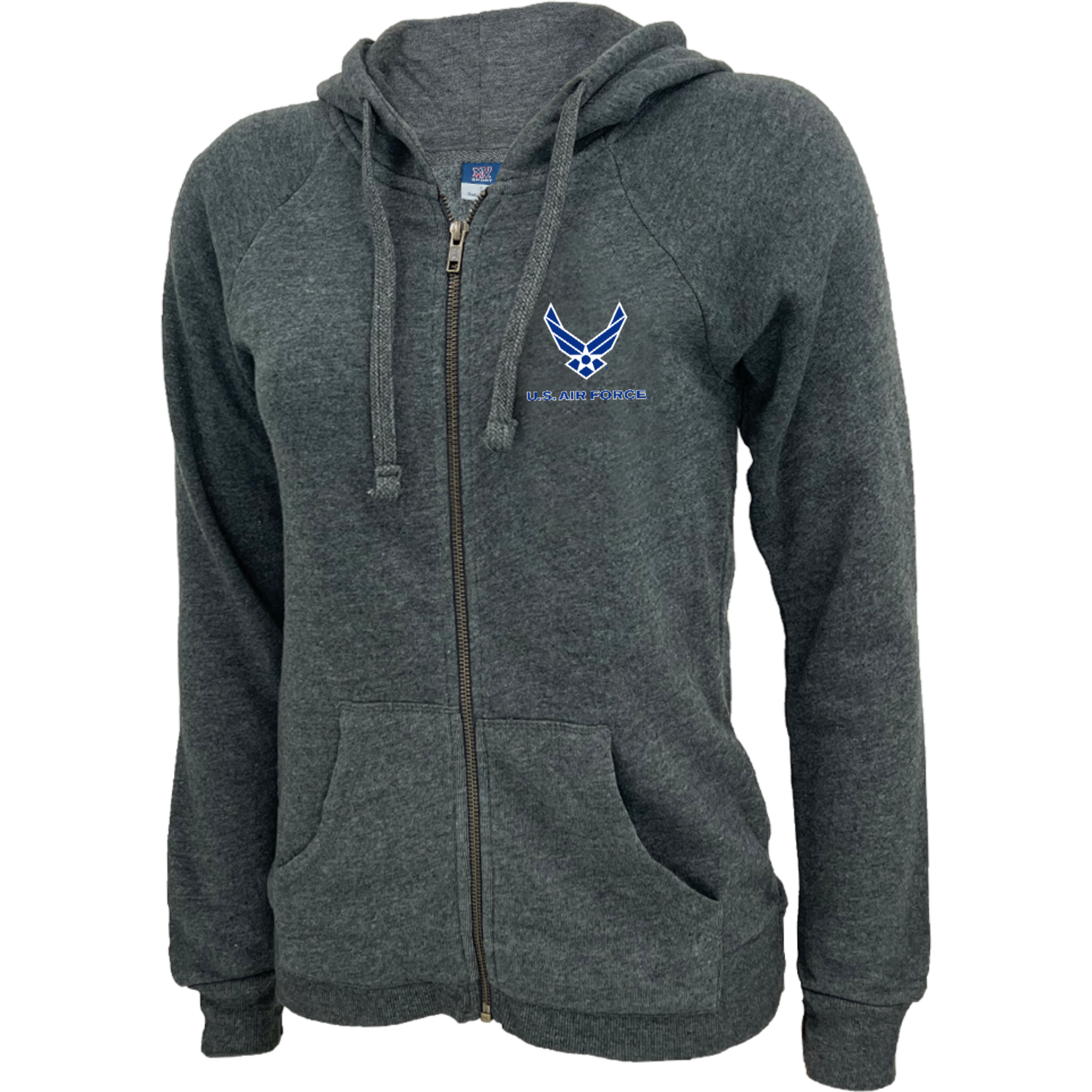 Air Force Wings Ladies Angel Fleece Full Zip Hoodie