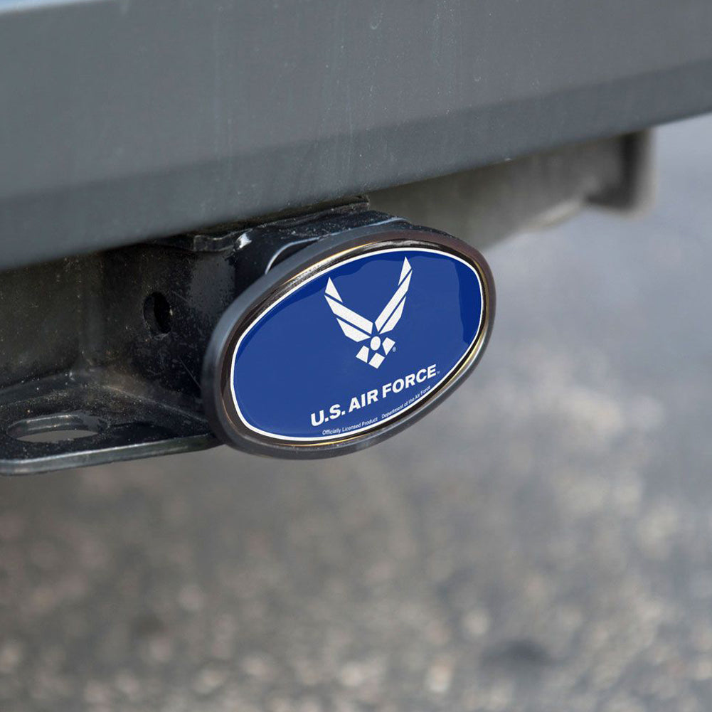 U.S. Air Force Oval 2" Hitch Cover (Black/Royal)