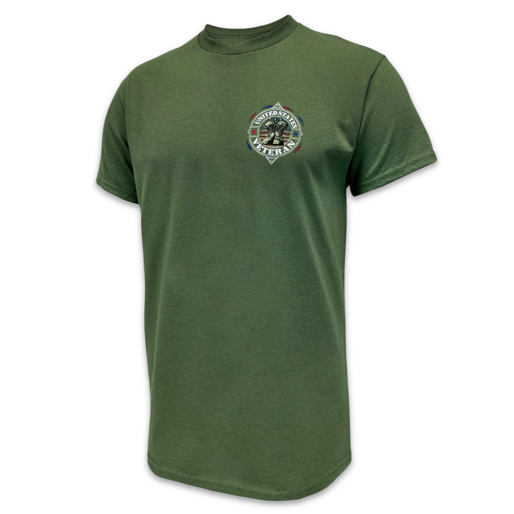 United States Veteran Boots T-Shirt (OD Green)