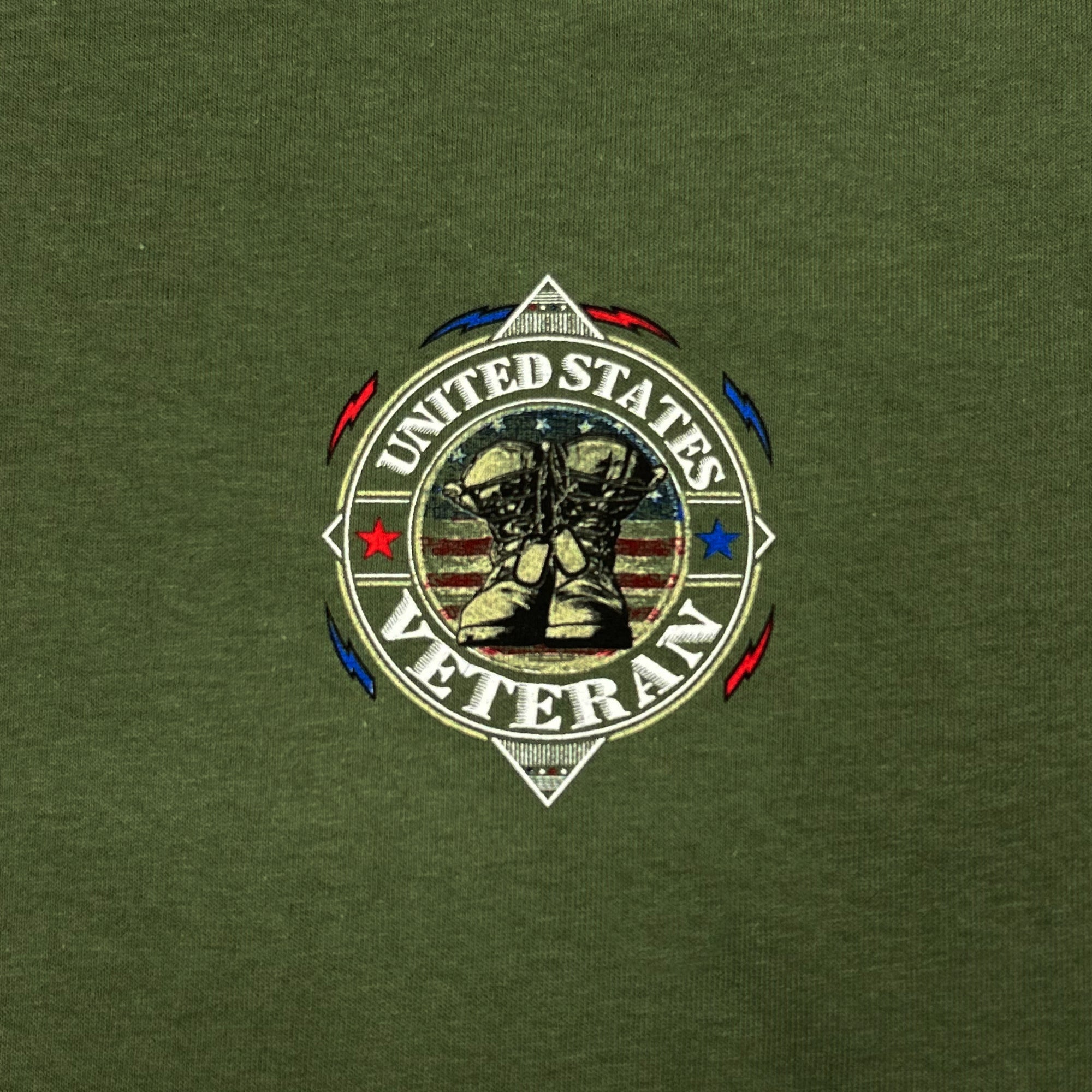 United States Veteran Boots T-Shirt (OD Green)