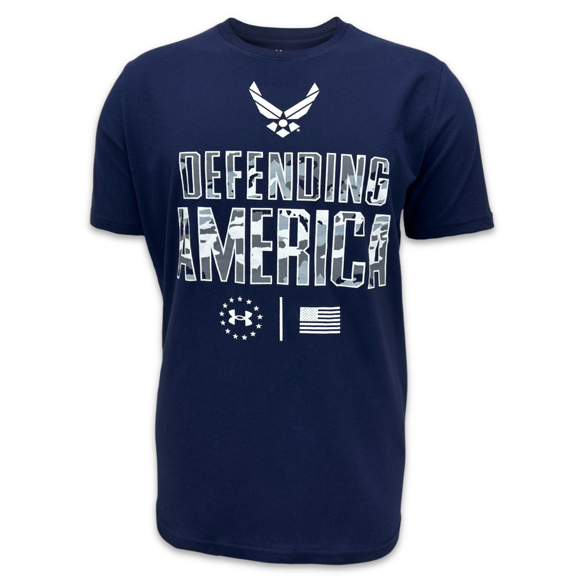 Air Force Under Armour Defending America Camo Cotton T-Shirt (Navy)