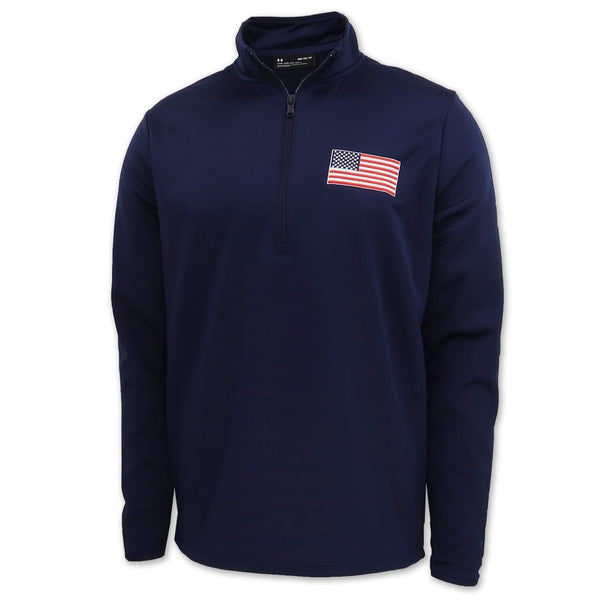 American Flag Under Armour Fleece 1/4 Zip (navy)