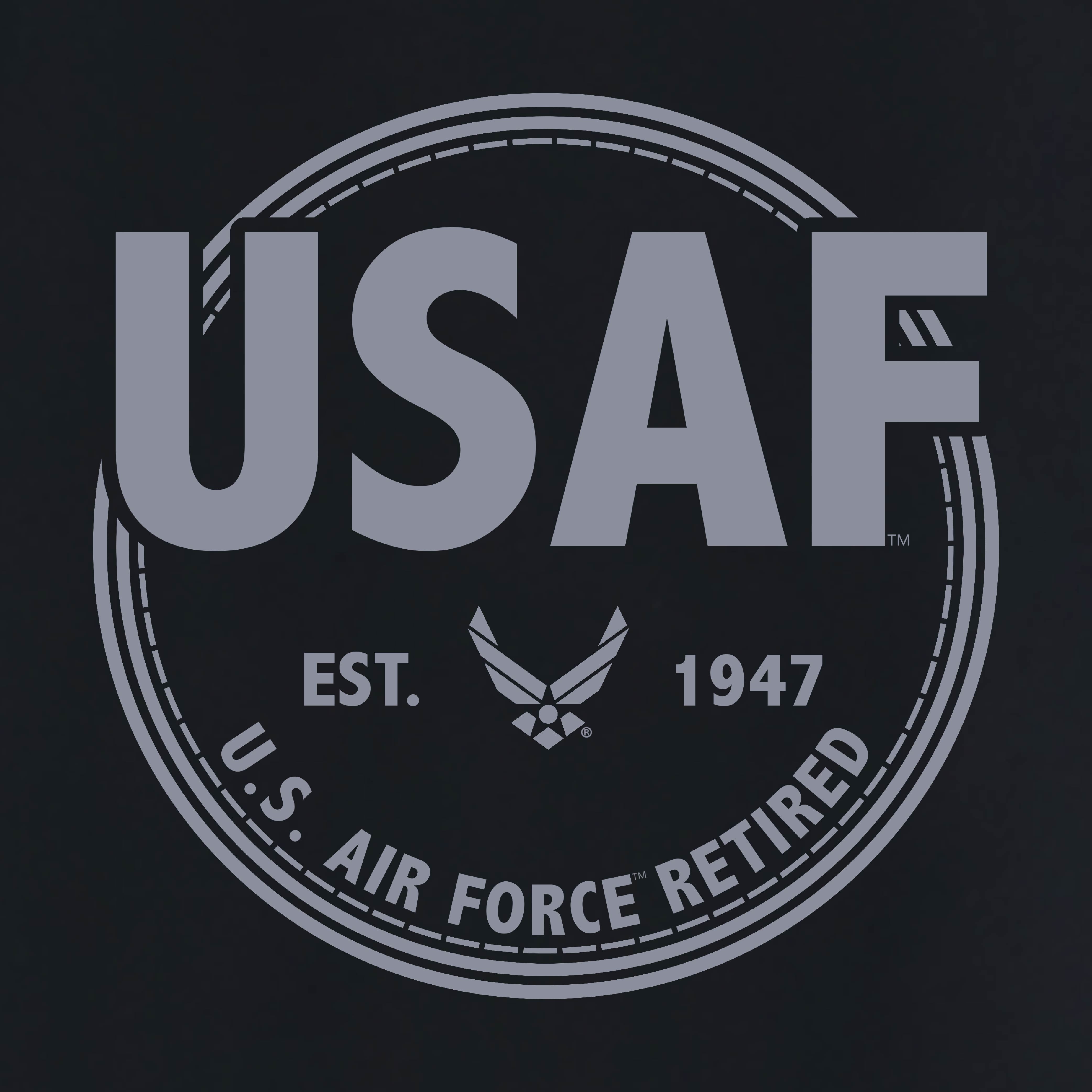 Air Force Retired Left Chest Long Sleeve T-Shirt