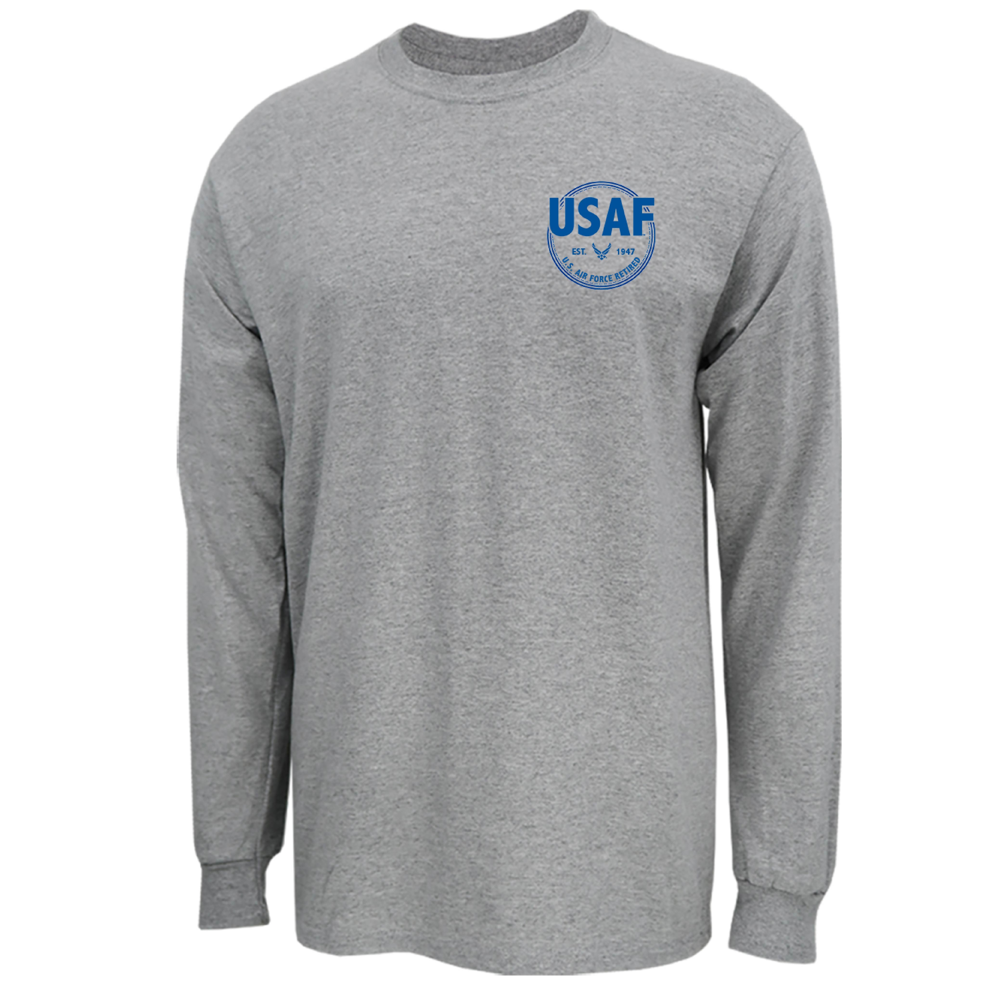 Air Force Retired Left Chest Long Sleeve T-Shirt