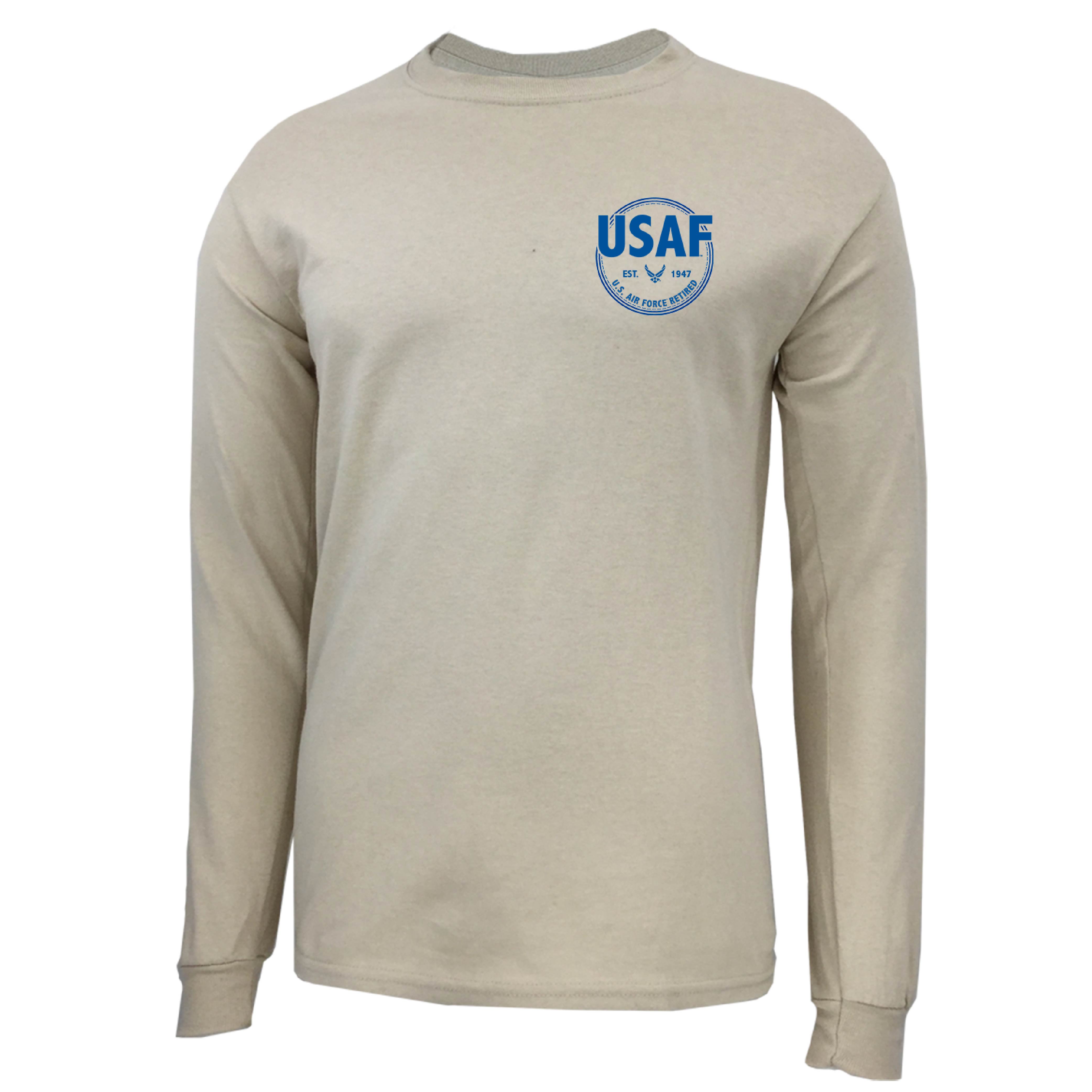 Air Force Retired Left Chest Long Sleeve T-Shirt