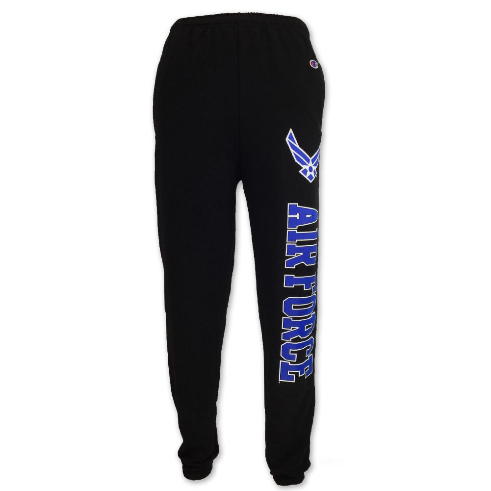 Air Force Champion Fleece Banded Sweatpants (Black)